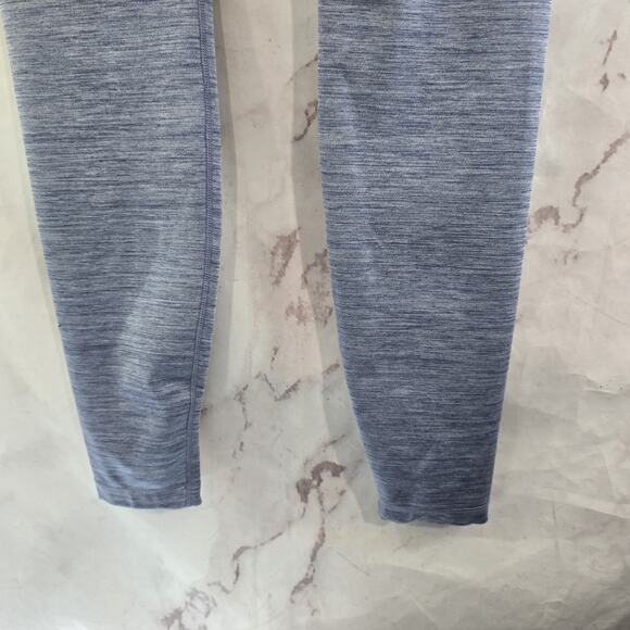 Nike Leggings Womens Small Blue Heathered Stripe High Rise One Dri Fit - Picture 8 of 11